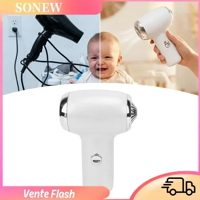 Sonew Sèche-cheveux pour bébé Sèche-cheveux sans fil pour bébé peau délicate faible bruit flux electromenager service Style 2