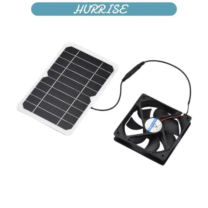 Sonew Ventilateur solaire de poulaillers Panneau solaire 6 W 5 V avec ventilateur ventilateur electromenager ventilateur Noir