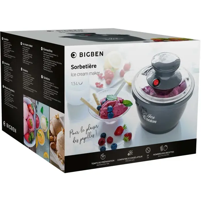 Sorbetière - BIGBEN INTERACTIVE - 15 L - Blanc - Bol réfrigérant - Prêt en 40 min — coloris Blanche