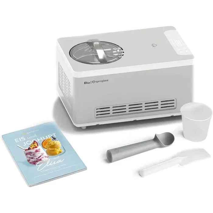 Sorbetière et yaourtière - Springlane Kitchen - Capacité 2 L - Compresseur auto-refroidissant