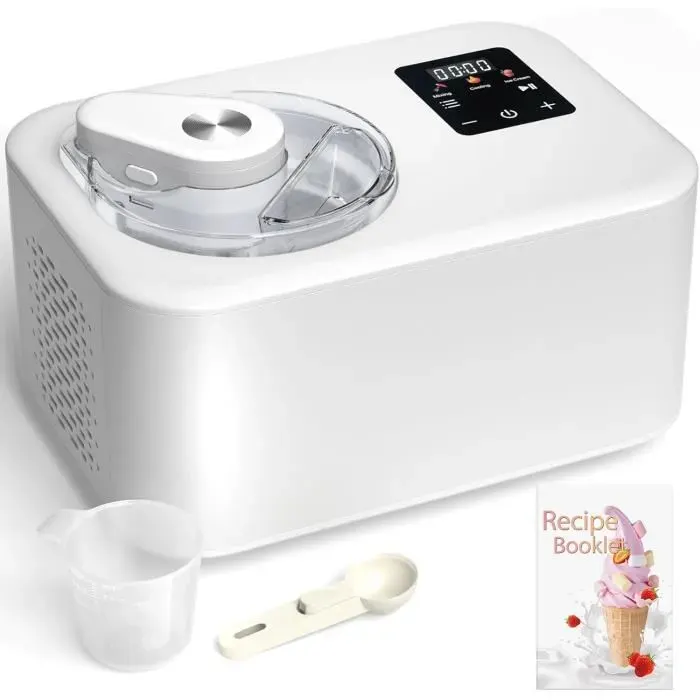 Sorbetière (turbine à glace) - GENERIC - Acmeenjoy - Compresseur 110W - 12L - Panneau tactile LCD — coloris Blanche