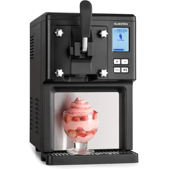 Sorbetière turbo - KLARSTEIN - Préparation rapide en 40 min - Capacité 15L - Sans pré-refroidissement