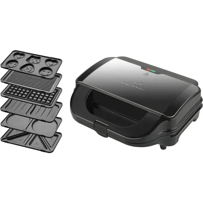 Sorento Plus Appareil À Croque-Monsieur 6 En 1 Revêtement Antiadhésif Pour Un Nettoyage Facile Sans Brûler I 900 W I Gaufrie[PE598]