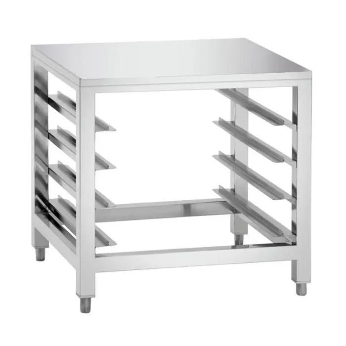 Soubassement pour four - GN 1/1 & GN 2/1 - Plateau 700x720 mm - 4 niveaux - Acier inoxydable — coloris Gris