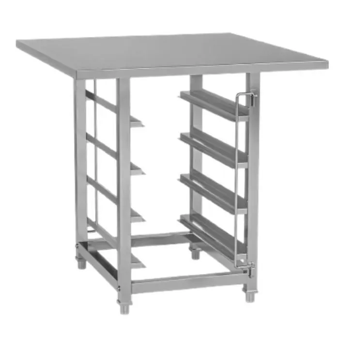 Soubassement pour four - GN 2/1 - 4 niveaux - Plateau 930x850 mm - Acier inoxydable