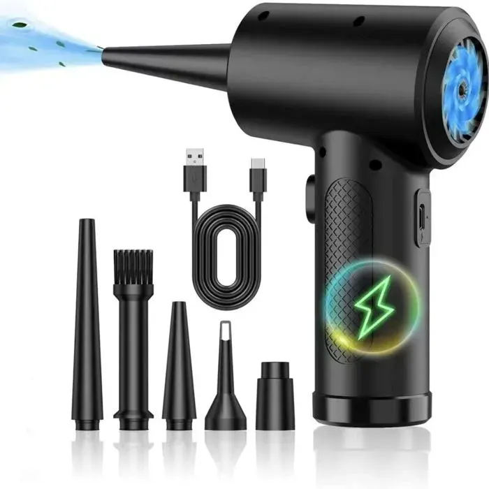 Souffleur dair portable - keyouny - Mini aspirateur portable - Vitesse moteur 51 000 tr/min - Puissance 60 W