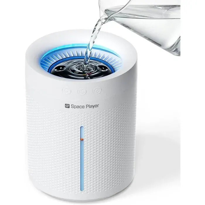 Space Player Humidificateur DAir Silencieux 3L À Ultrasons Sans Fil 4000 Mah Batterie À Brume Froide Avec Minuterie 2 À 8 Heures
