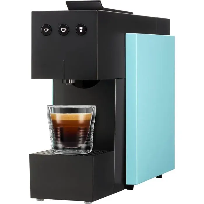 Square Machine À Pour Café Thé Et Ca Cafetière Compacte Chauffage Rapide Réservoir DEau De 08 L 19 Bar Bleu