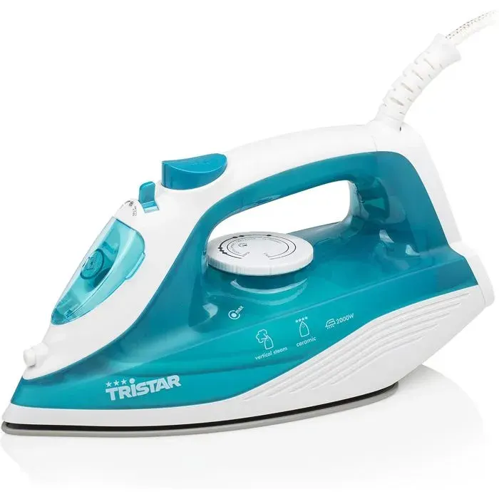 ST-8300 Fer à vapeur 2000 W – Semelle en céramique - Température réglable - Fonction Vapeur verticale et Spray - Autonettoyant