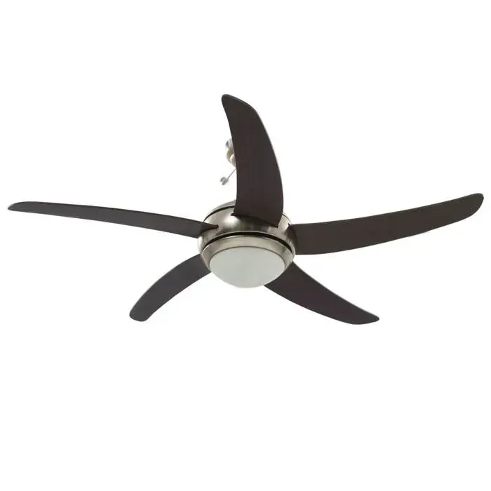 Stable&Durable - Brun - Ventilateur de plafond orné - avec lampe 128 cm Marron - Ventilateurs HS571595587
