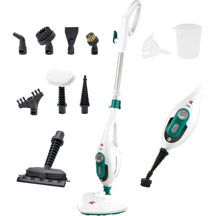 Steamclean Multi10 Max 10 en 1 Balai Vapeur Nettoyeur MultifonctionsAspirateur Vapeur 1500WÉlimine 99.9% des Virus