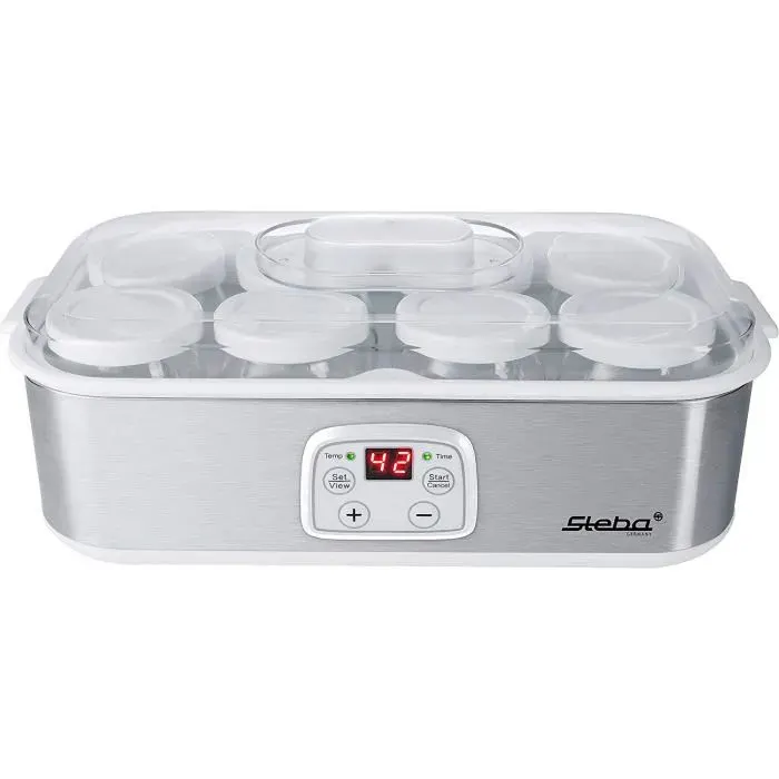 Steba 18-43-0 JM 3 Machine à yaourts Plastique Inox Verre Blanc 14 L - 18 43 00