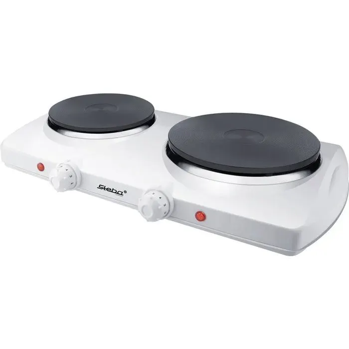 Steba KF 150 - Double plaque de cuisson électrique 2 feux protection contre la surchauffe voyant lumineux — coloris Blanche