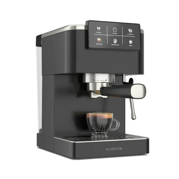 SteelPresso 1350W 20bar Machine Expresso Noir