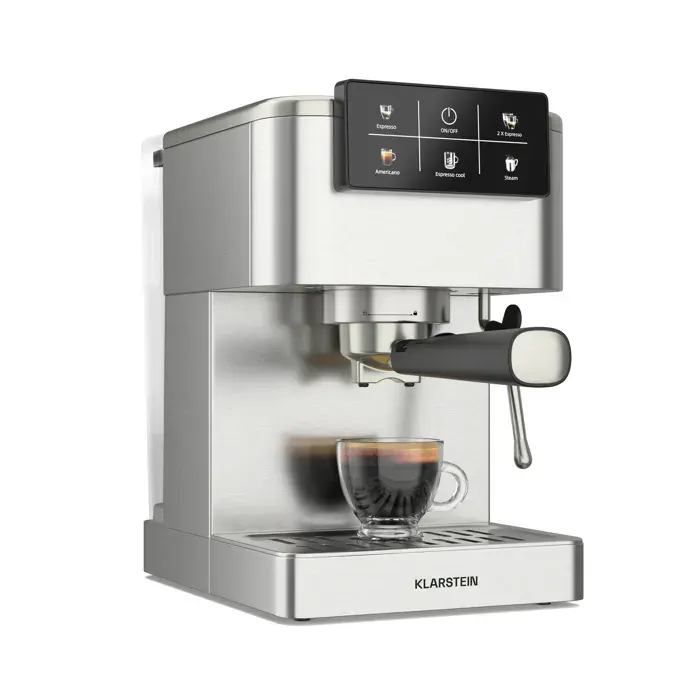 SteelPresso 1350W 20bar Tactile Machine Expresso Argent