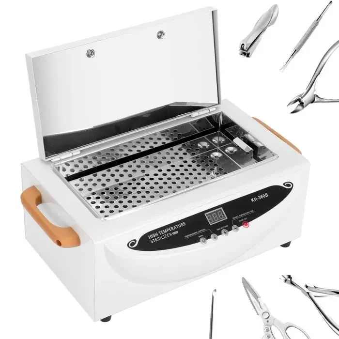 Stérilisateur à air Chaud 500W Stérilisateur à Ongles Professionnel 250℃ Haute Température 220V