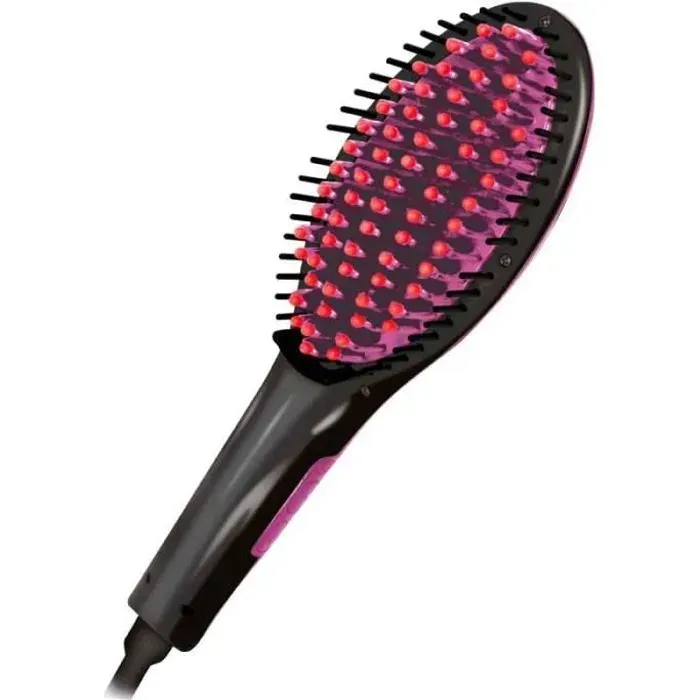 Straight Wizard Brosse à lisser avec plaque chauffante cheveux lisses et soyeux brosse céramique de lissage thermique demelante