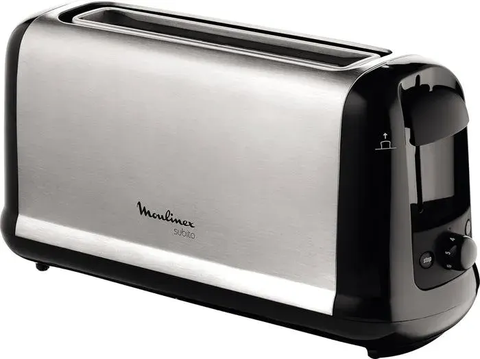 Subito Inox Grille Pain 1 Longue Fente Toaster Thermostat 7 Positions Décongelation Rechauffage Remontée Extra Haute Ls260800