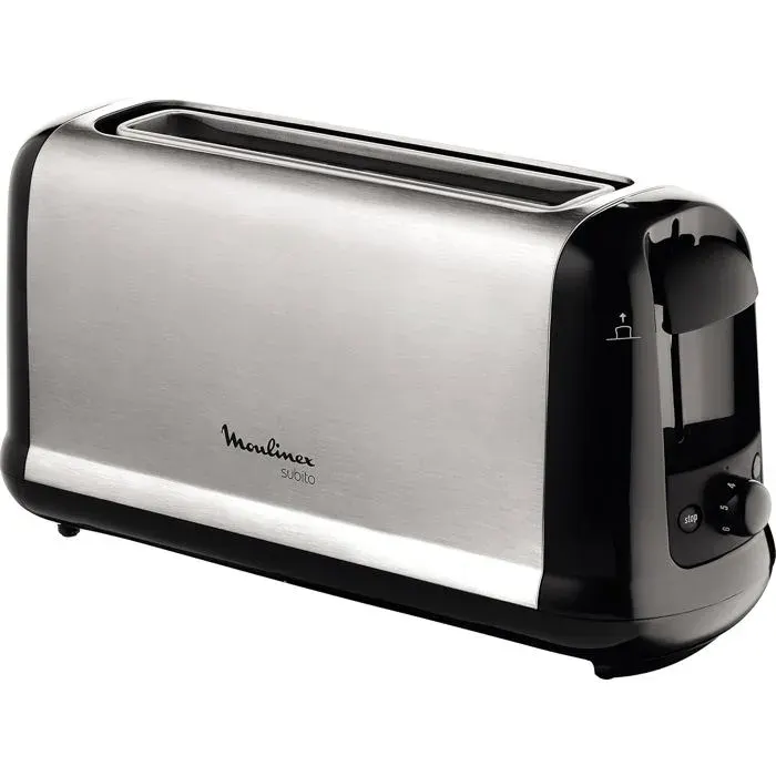 Subito Inox Grille Pain 1 Longue Fente Toaster Thermostat 7 Positions Décongelation Rechauffage Remontée Extra Haute Ls260800Tail