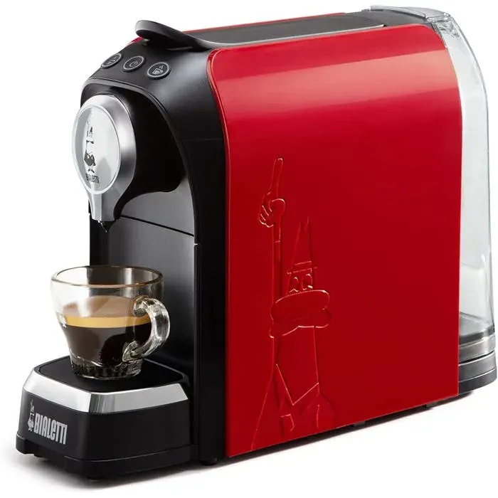 Super Machine À Café Expresso Pour Capsules Aluminium 1200W Cafetière Compacte Rouge Pour Préparation Espresso À Domicile