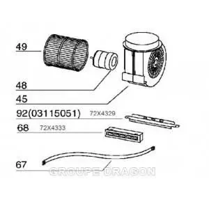 Support commandes pour hotte BRANDT - AD770XE1 - AD770XE11 - AD775XE1 - AD775XE11