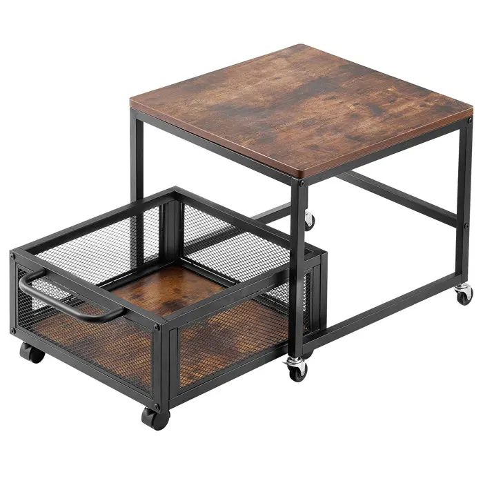 Support de Mini-réfrigérateur - DUOKU - YNS-06 - Capacité 40 kg - Dimensions 500x500 mm - Marron Foncé