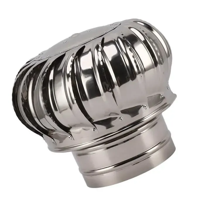 SURENHAP Chapeau de Ventilateur Rotatif de Cheminée en Acier Inoxydable Anti Refoulement avec Pince