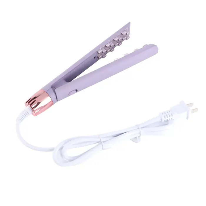 SURENHAP Fer à feux de cheveux en céramique Mini Hair Crimper Iron chauffage rapide Ajouter le volume de hygiene peigne Vert Violet