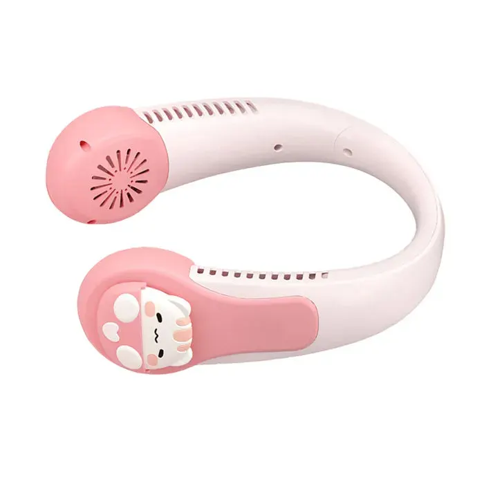 SURENHAP ventilateur de cou portable Ventilateur de cou dessin de dessin animé de refroidissement electromenager ventilateur Chat