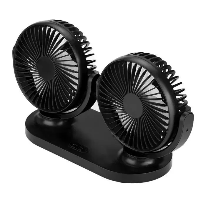SURENHAP Ventilateur USB Ventilateur de voiture à double tête USB Climatiseur portable Ventilation de moto coffret