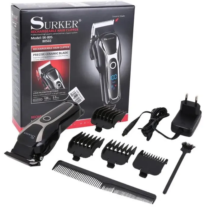 Surker Sk-80502 Tondeuse Cheveux Électrique Avec Écran Lcd