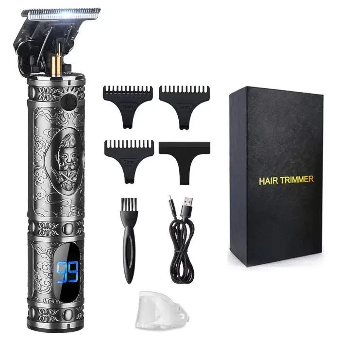 SURKER USB Tondeuse à Cheveux Professionnelle Tondeuses Sans Fil Rasoir à Barbe Tondeuse Kit rechargeable