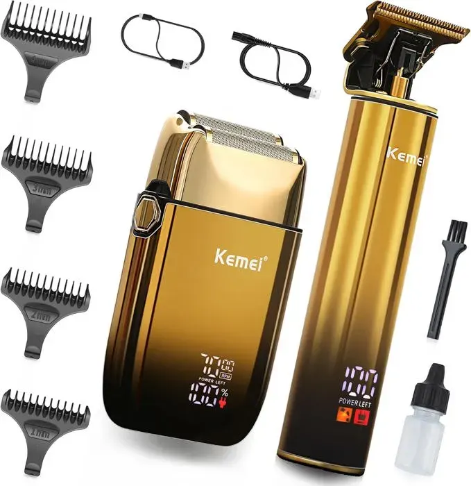 T-Blade Tondeuse À Barbe Pour Hommes Et Rasoir Électrique À FoilAvec Écran LedKit De Coiffure Imperméable Pour Barbiers/Usage Do