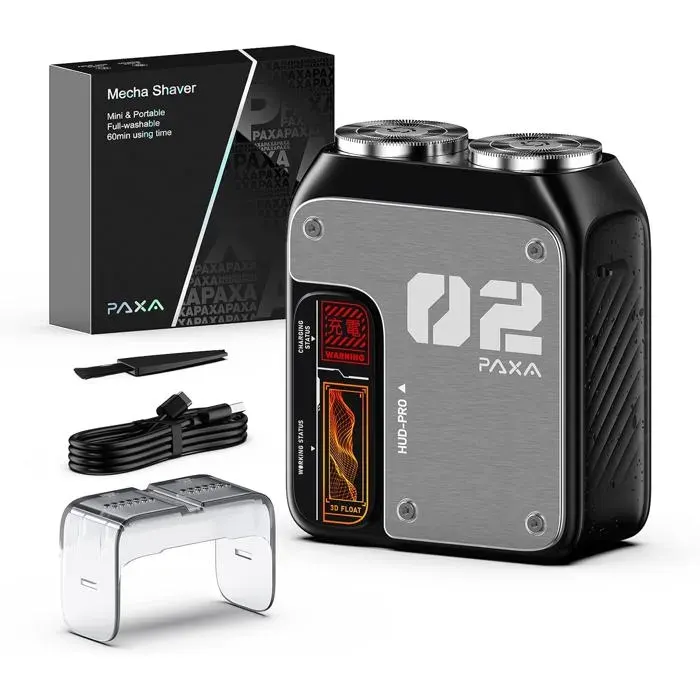 T01 Rasoir Electriques HommesMini Rasoir Électrique Rotatif Homme9000RPMIPX7 Rasage Humide&SecRasoir De Voyage Sans Fil À Double