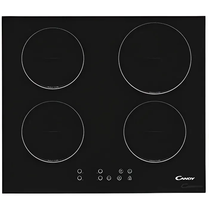 Table à Induction - CANDY - CI642C - 3 x induction - 1500/2000 W - 180 mm - Booster - Noir