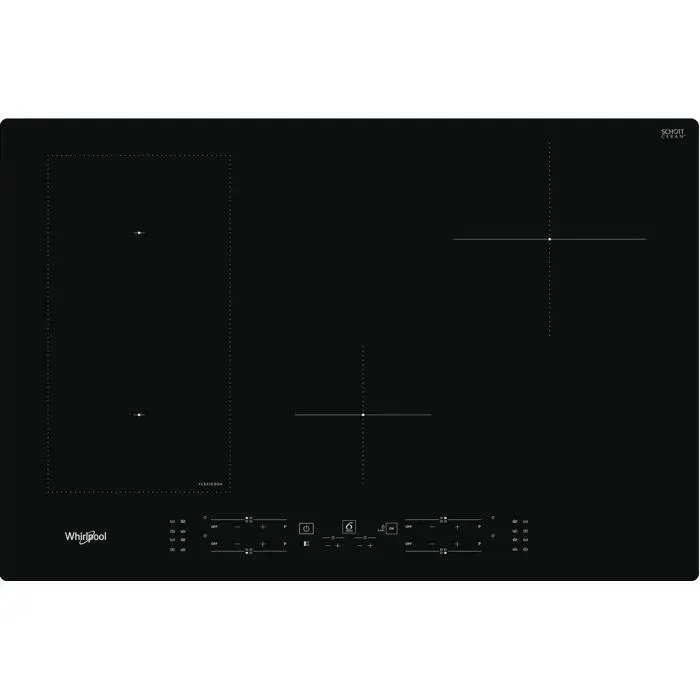 Table à Induction Whirlpool Integrable WLB 2977 NE - Vitrocéramique - 4 éléments - Noir - 7200W - Sensitive