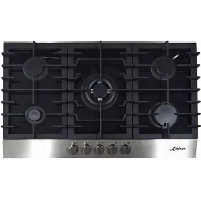 Table de cuisson à gaz - Kaiser - KCG 9386 - 90 cm - Verre noir - Brûleur turbo WOK