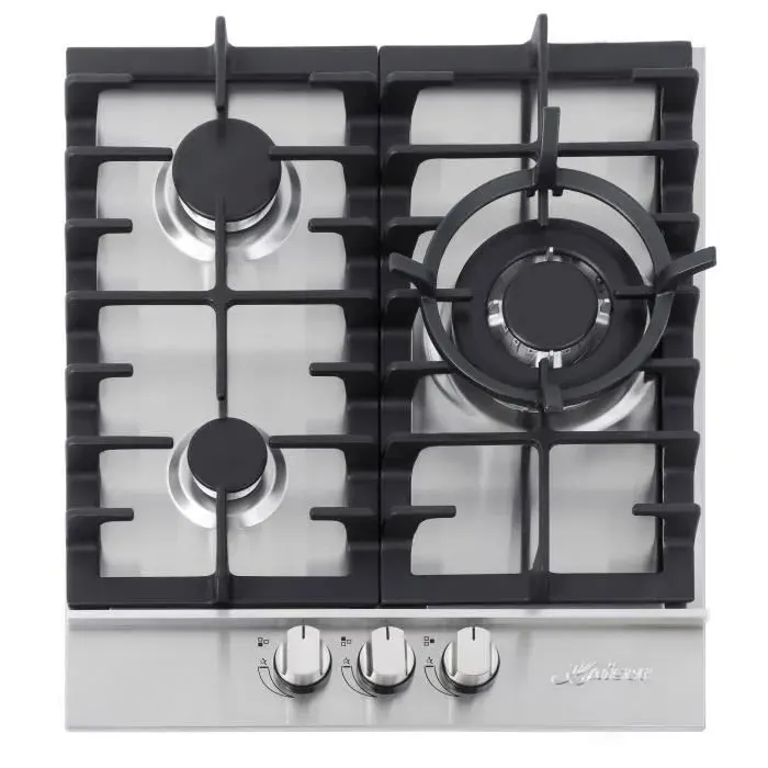Table de cuisson à gaz - Kaiser - KG 4354 - 45 cm - 3 brûleurs - Acier inoxydable
