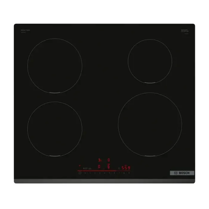 Table de cuisson à induction Bosch PIE631HC1E 7400W 4 zones noire