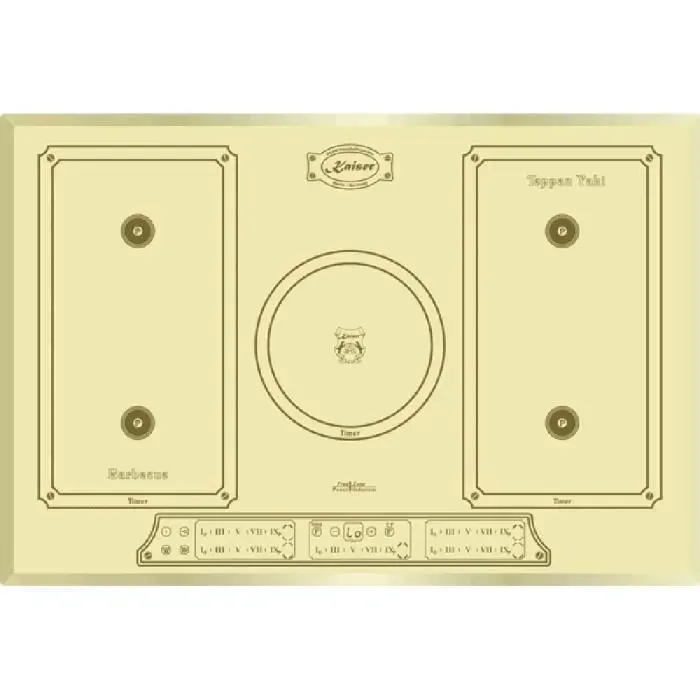 Table de cuisson à induction - Kaiser - KCT 7797 FI ElfEm - 77 cm - 43 KW - 5 éléments FREE ZONE