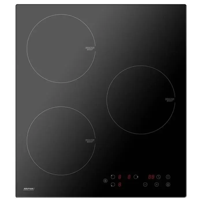 Table de cuisson à induction - MPM - 45-IM-14 - Noir - Verre trempé - 59 cm