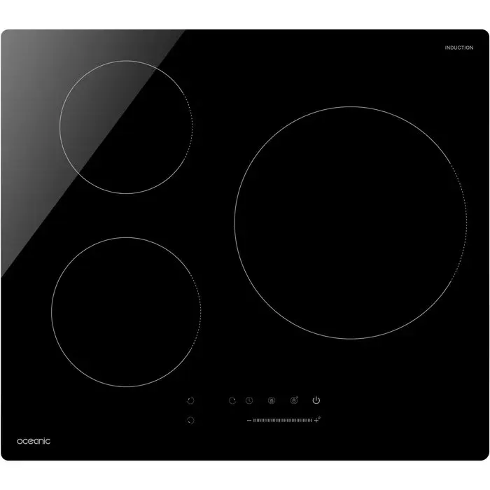 Table de cuisson à induction - OCEANIC - 3 foyers - 6500W - L60 x P52 cm - OCEATI3Z7B2