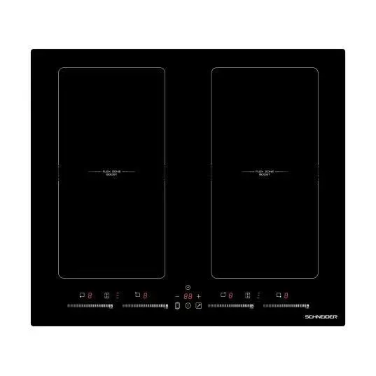 Table de cuisson à induction - SCHNEIDER - SCTI6042N5/1 - 4 foyers - 2 flexibles - 9 niveaux de cuisson