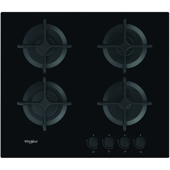 Table de cuisson gaz 4 foyers WHIRLPOOL GOB616NB - Commande mécanique