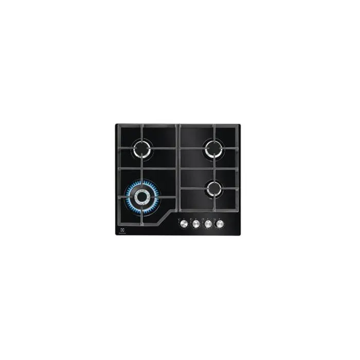 Table de cuisson gaz - plaque de cuisson gaz Electrolux - KGG64362K - Plaque de cuisson a gaz — coloris Blanche