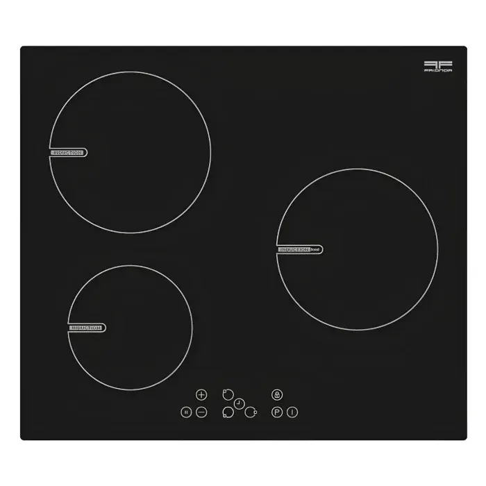 Table de cuisson induction 3 zones touches sensitives.