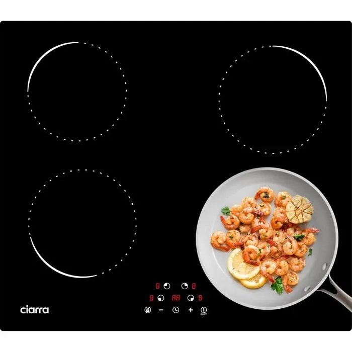 Table de cuisson induction encastrable - CACTOSE - Cabbih4-C - 4 foyers - 6000W - Commande tactile