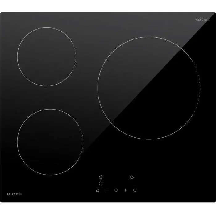 Table de cuisson induction - OCEANIC - 3 foyers - L60 x P52 cm - OCEATI3Z7B