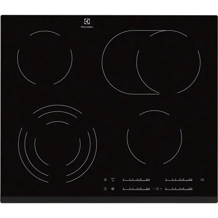 Table de cuisson vitrocéramique - ELECTROLUX - EHF6547FXK - 4 foyers - 7100 W - Commandes tactiles DirectAccess