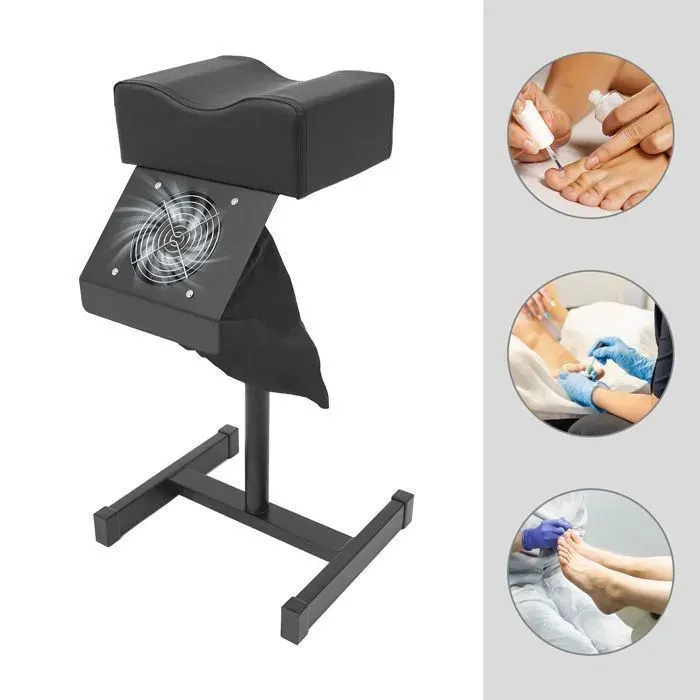 Table de Manucure pour Pieds - Tabouret de Manucure Noir - Tabouret pour Pédicure avec Aspirateur Table de Manucure
